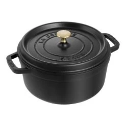 Staub Cocotte 24 Cm, Rond(e), Noir, Fonte