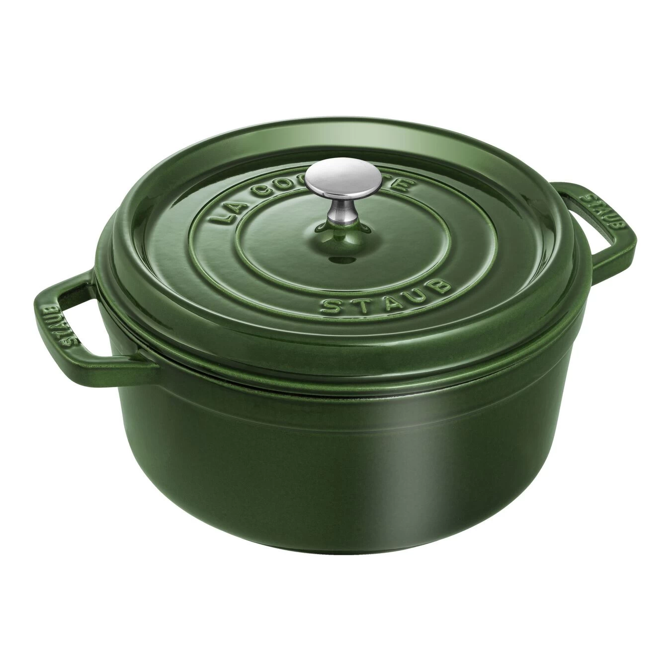 Staub Cocotte 24 Cm, Rond(e), Basilic, Fonte