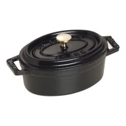 Staub Mini Cocotte 11 Cm, Ovale, Noir, Fonte