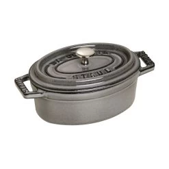 Staub Mini Cocotte 11 Cm, Ovale, Gris Graphite, Fonte