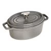 Staub Cocotte 23 Cm, Ovale, Gris Graphite, Fonte