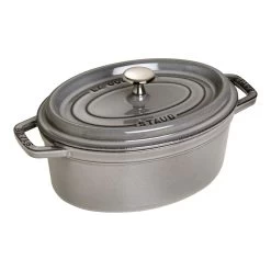 Staub Cocotte 23 Cm, Ovale, Gris Graphite, Fonte
