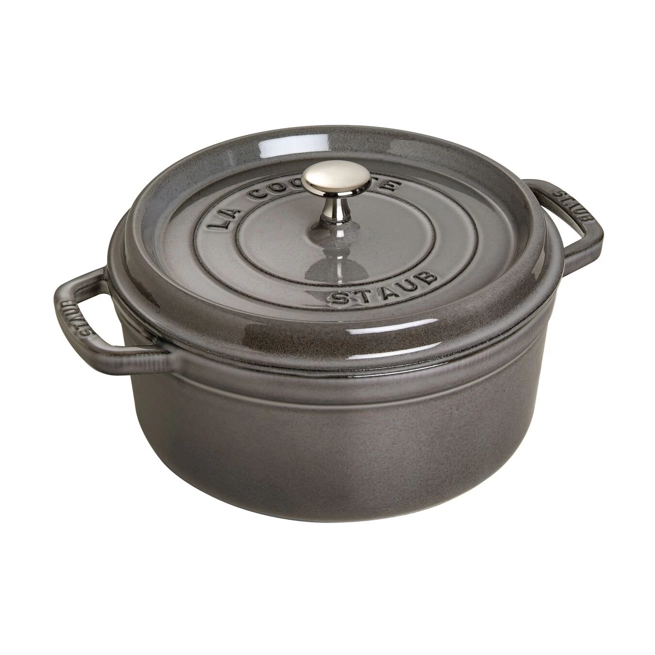 Staub Cocotte 18 Cm, Rond(e), Gris Graphite, Fonte