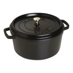 Staub Cocotte 28 Cm, Rond(e), Noir, Fonte