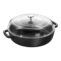 Staub Sauteuse Avec Couvercle En Verre 28 Cm, Fonte