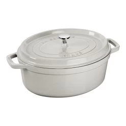 Staub Cocotte 27 Cm, Ovale, Truffe Blanche, Fonte