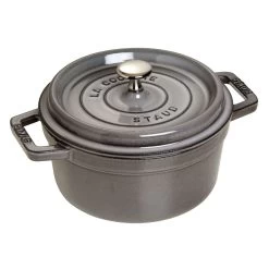 Staub Cocotte 22 Cm, Rond(e), Gris Graphite, Fonte