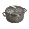 Staub Cocotte 26 Cm, Rond(e), Gris Graphite, Fonte