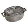 Staub Cocotte 31 Cm, Ovale, Gris Graphite, Fonte