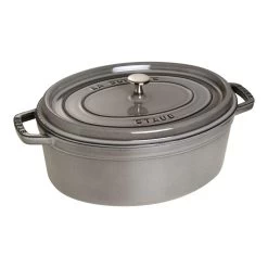 Staub Cocotte 33 Cm, Ovale, Gris Graphite, Fonte