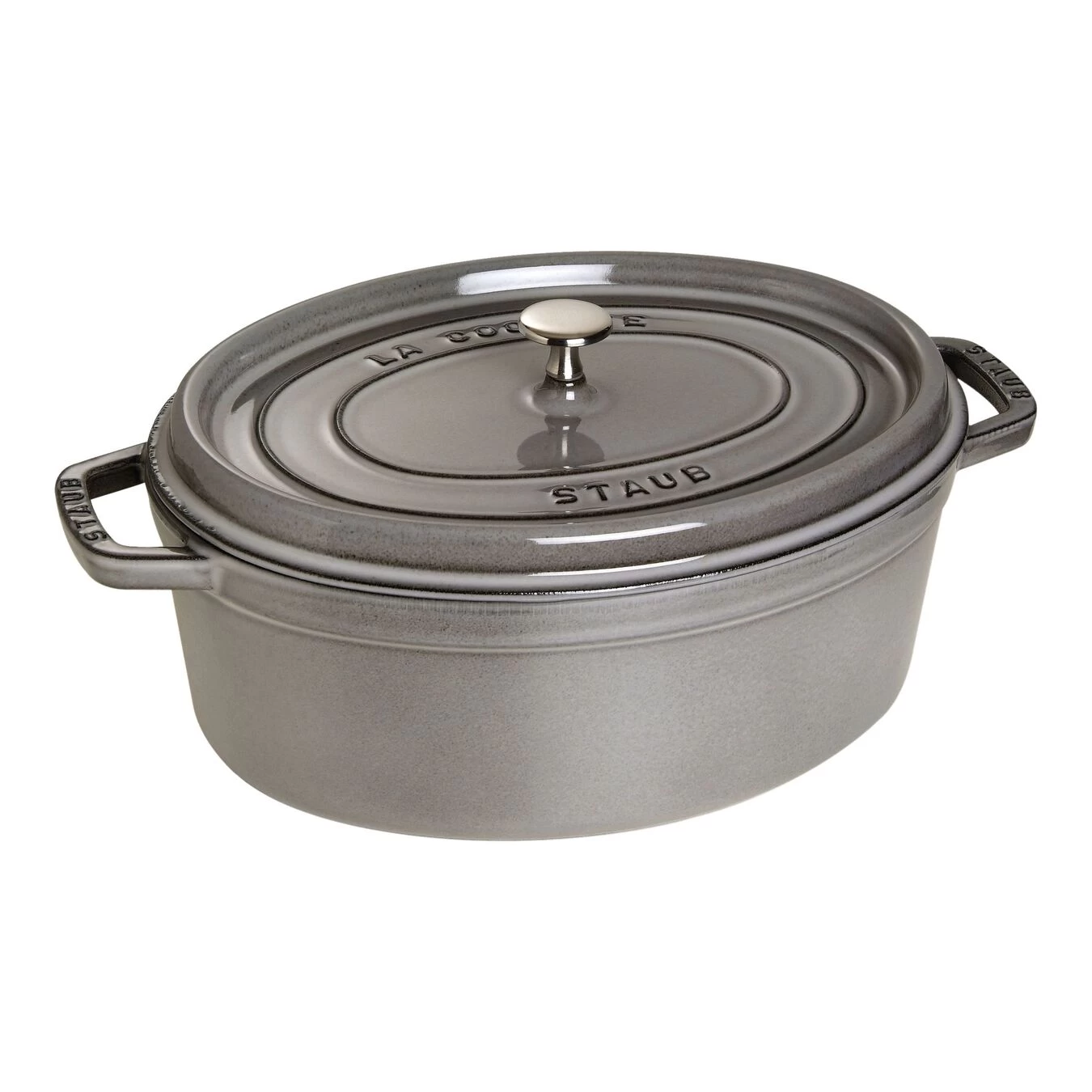 Staub Cocotte 33 Cm, Ovale, Gris Graphite, Fonte