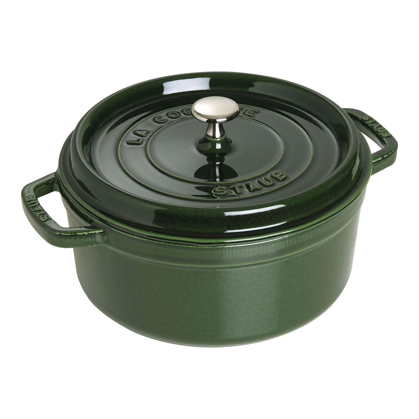 Staub Cocotte 26 Cm, Rond(e), Basilic, Fonte