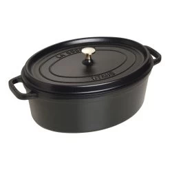 Staub Cocotte 37 Cm, Ovale, Noir, Fonte