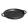 Staub Pure Gril 26 Cm, Rond(e), Noir, Fonte