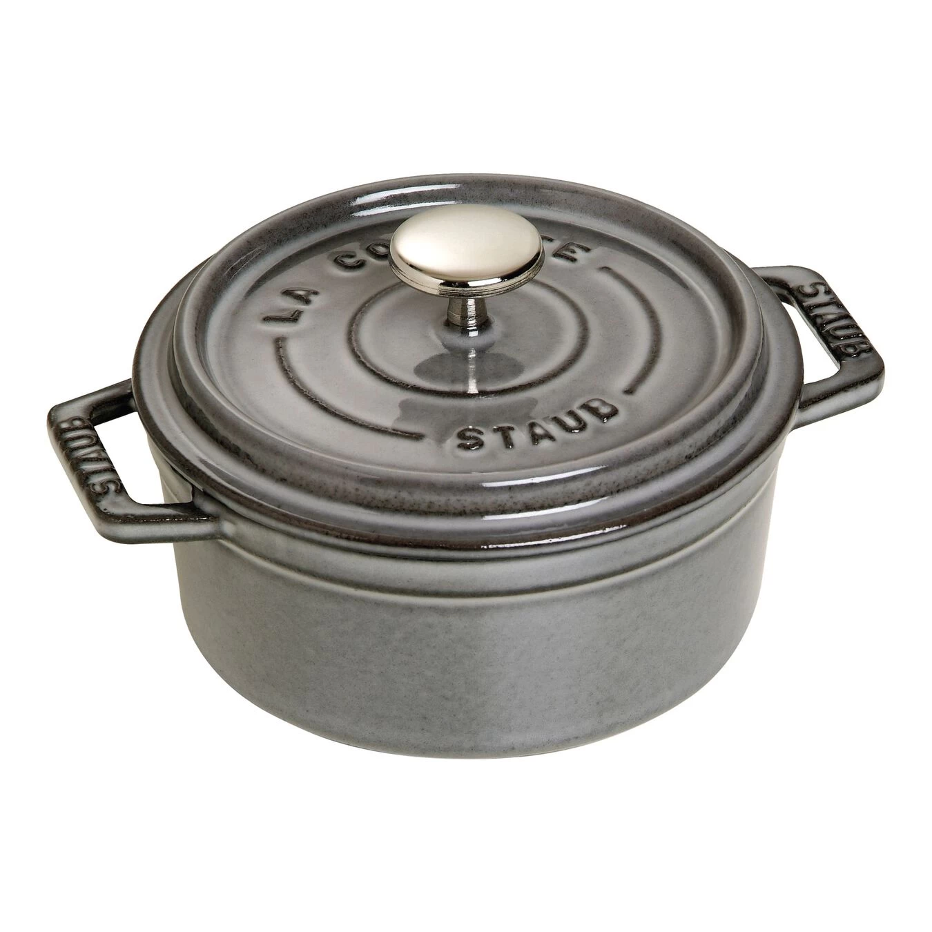 Staub Cocotte 12 Cm, Rond(e), Gris Graphite, Fonte