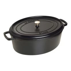 Staub Cocotte 41 Cm, Ovale, Noir, Fonte