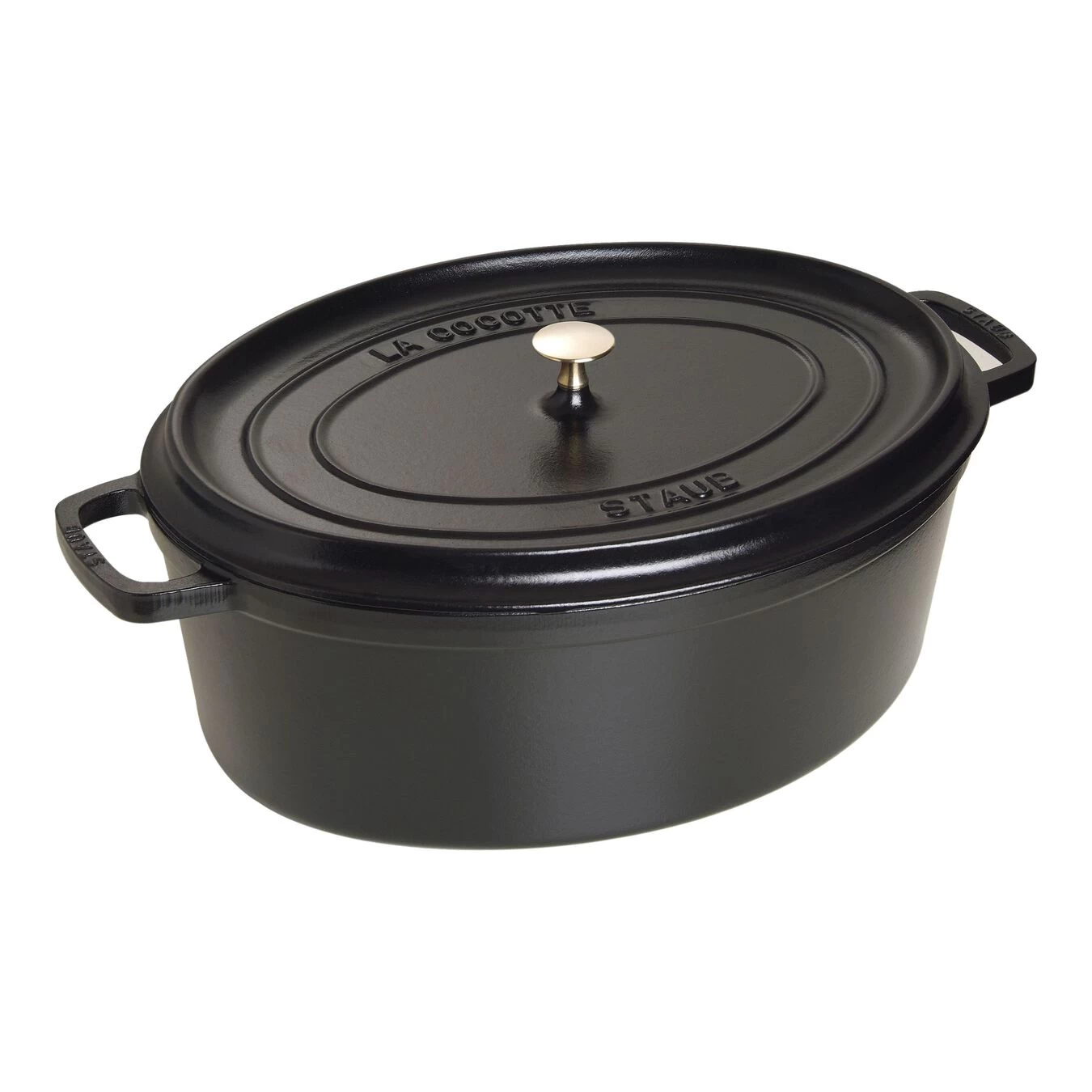 Staub Cocotte 41 Cm, Ovale, Noir, Fonte