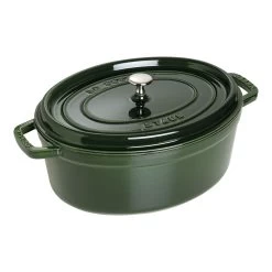Staub Cocotte 33 Cm, Ovale, Basilic, Fonte