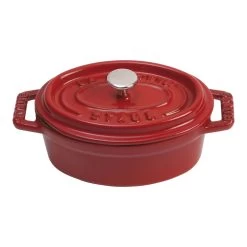 Staub Mini Cocotte 11 Cm, Ovale, Cerise, Fonte