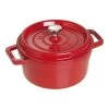 Staub Cocotte 22 Cm, Rond(e), Cerise, Fonte