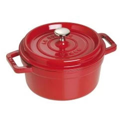 Staub Cocotte 22 Cm, Rond(e), Cerise, Fonte