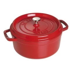 Staub Cocotte 24 Cm, Rond(e), Cerise, Fonte
