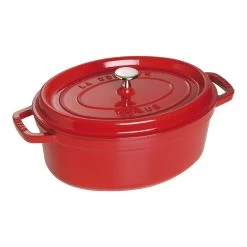 Staub Cocotte 29 Cm, Ovale, Cerise, Fonte