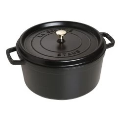 Staub Cocotte 30 Cm, Rond(e), Noir, Fonte