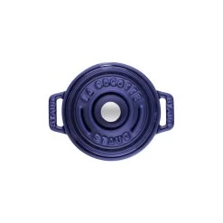 Staub Mini Cocotte 10 Cm, Rond(e), Bleu Intense, Fonte