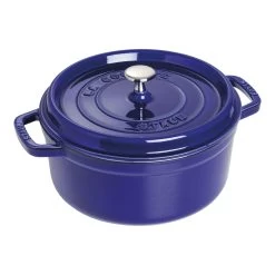 Staub Cocotte 22 Cm, Rond(e), Bleu Intense, Fonte