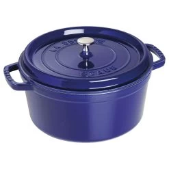 Staub Cocotte 28 Cm, Rond(e), Bleu Intense, Fonte