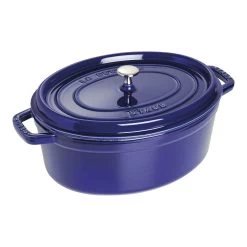 Staub Cocotte 31 Cm, Ovale, Bleu Intense, Fonte