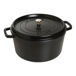 Staub Cocotte 34 Cm, Rond(e), Noir, Fonte