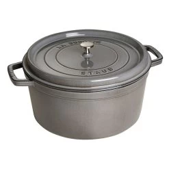 Staub Cocotte 34 Cm, Rond(e), Gris Graphite, Fonte