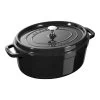 Staub Cocotte 29 Cm, Ovale, Noir Brillant, Fonte