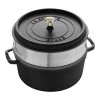 Staub Cocotte Avec Panier Vapeur 26 Cm, Rond(e), Noir, Fonte