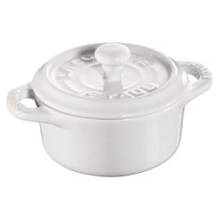 Staub Mini Cocotte 10 Cm, Rond(e), Blanc Pur, Céramique