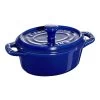 Staub Mini Cocotte 10 Cm, Ovale, Bleu Intense, Céramique