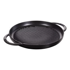 Staub Pure Gril 30 Cm, Rond(e), Noir, Fonte