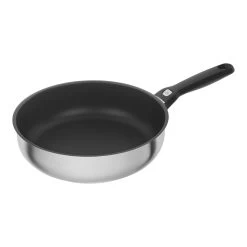 Ballarini Poêle 28 Cm, Inox 18/10, Noir Argenté