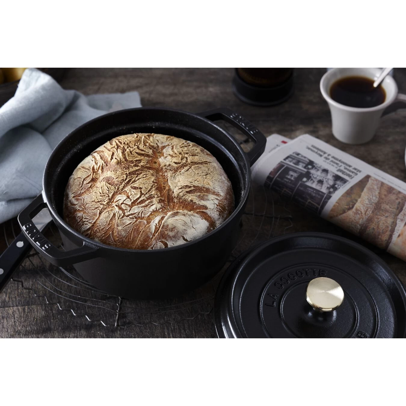 Staub Cocotte 20 Cm, Rond(e), Noir, Fonte – Image 5